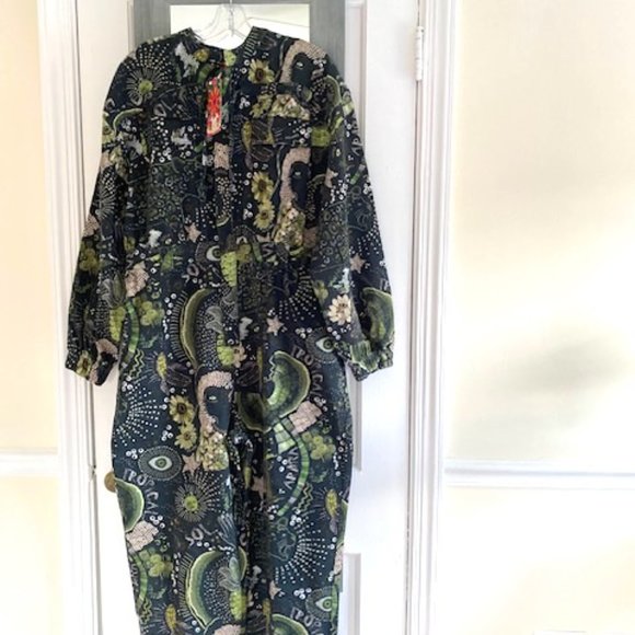FARM Rio X Anthropologie Borogodo Green Jumpsuit - Picture 13 of 14